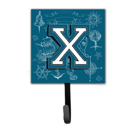 Jensendistributionservices Letter X Sea Doodles Initial Alphabet Leash & Key Holder MI1659501